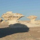 De zwarte en witte woestijn met Crystal Mountain in Egypte
