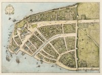 Manhattan anno 1660 / Bron: John Wolcott Adams (18741925) / I.N. Phelps Stokes (18671944), Wikimedia Commons (Publiek domein)