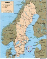 De locatie van Gotland / Bron: Publiek domein, Wikimedia Commons (PD)
