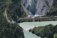 Glacier Express in Rheinschlucht / Bron: ottergraafjes