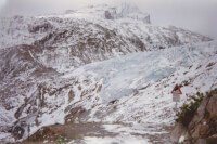 1996 Rhônegletsjer vanaf Furkapas sneeuwval zomer / Bron: ottergraafjes