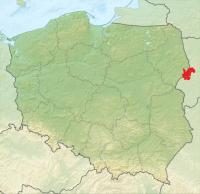 Kaart van het oerbos van Bialowieza. Links de Poolse kant, rechts de Wit-Russische kant / Bron: Pelnik, Wikimedia Commons (CC BY-SA-3.0)