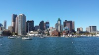 De skyline van Boston