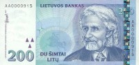 200 Litas biljet - Litouwen