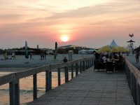 Zonsondergang op het strand van Sulina