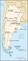 Kaart Argentinië / Bron: Publiek domein, Wikimedia Commons (PD)