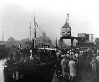 Het schip Actief in de haven van Kleef  / Bron: NN